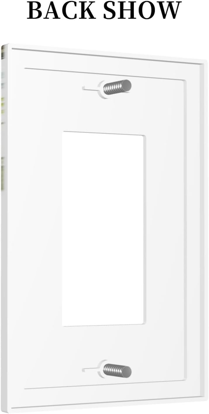 Decorative Outlet Covers Boho Farmhouse Flower Leaf Sage Green 1 Gang Single Rocker Light Switch Cover Plate Wall Plates GFCI Faceplate for Bedroom Cabin Decor