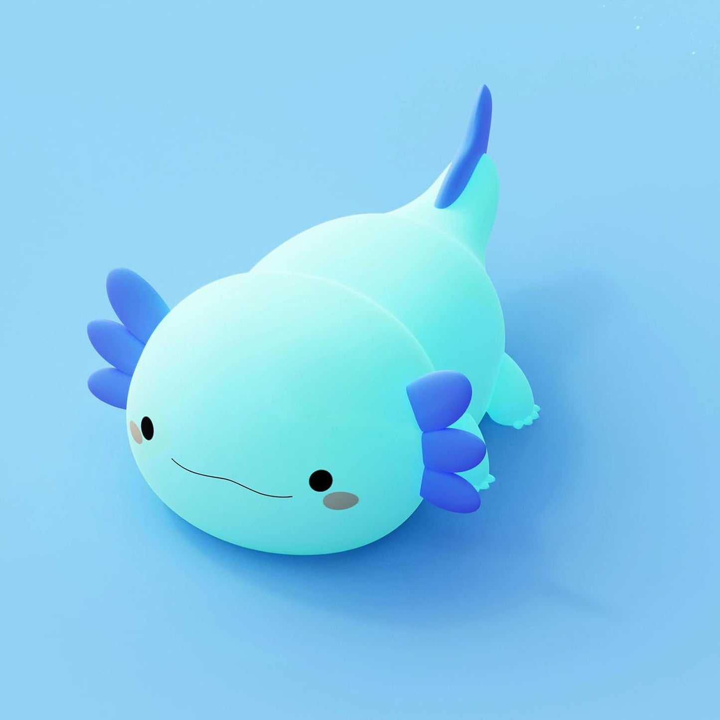 DREAMING MY DREAM Axolotl Night Light for Kids,Cute Axolotl Gifts lamp Rechargeable Light Table Bedside Lamp,LED Animal Silicone Nursery Night Lamp Cute Room Decor for Kids Girls Boys