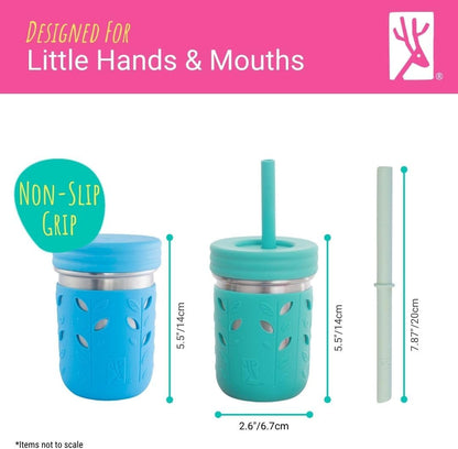 Elk and Friends 10oz Stainless Steel Kids + Toddler Drinking Cups | The Original Mason Jars with