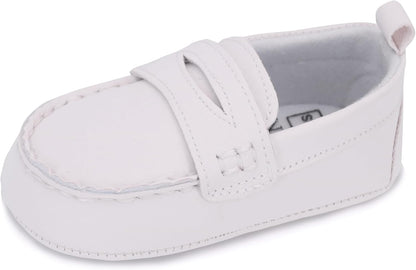 LONSOEN Baby Girls Boys Loafers Prewalker Dress Crib Shoes