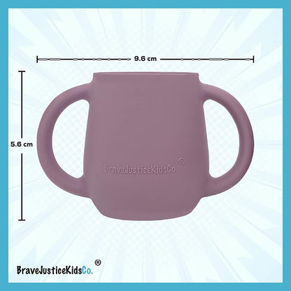 | Teenie Tiny™ Silicone Developmental Baby-Led Weaning Drinking Cups (2 pack) (Mauve)