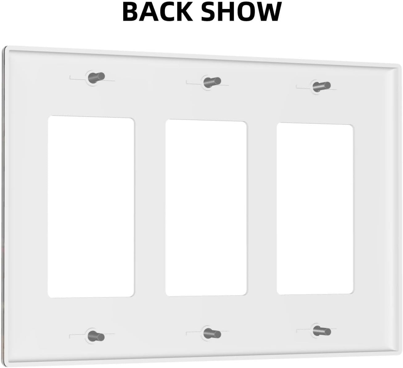 Decorative Outlet Covers Funny Red Boxing Cats White Tomcat 3 Gang Wall Plate Triple Rocker Light Switch Cover Plate Jumbo Electrical GFCI Faceplate for Bedroom Home Decor