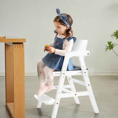 Solid Wood high Chairs for Toddlers,High Chair Grows with Kid for Dining, Study Chair for Children