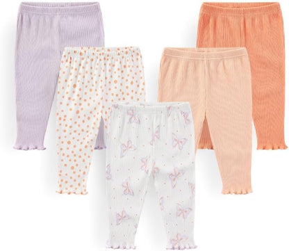 Unisex Baby Boy Girl Pants Sets Cotton Soft Infants Bottoms Casual 5 Pack 0-12 Month Babies' Leggings