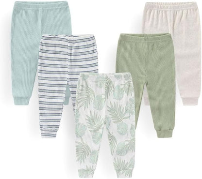 Unisex Baby Boy Girl Pants Sets Cotton Soft Infants Bottoms Casual 5 Pack 0-12 Month Babies' Leggings