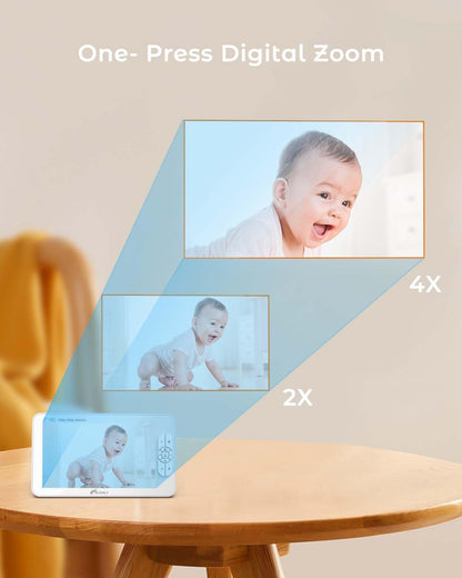 iFamily 7" Large Split Baby Monitor with 2 HD Cameras and Audio, 1080P HD Video Baby Monitor No
