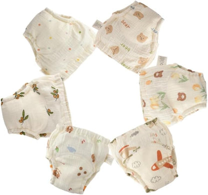 Baby Training Underpants,Soft Cotton Absorbent Potty Training Underwear For Baby Boys And Girls 6 Pack