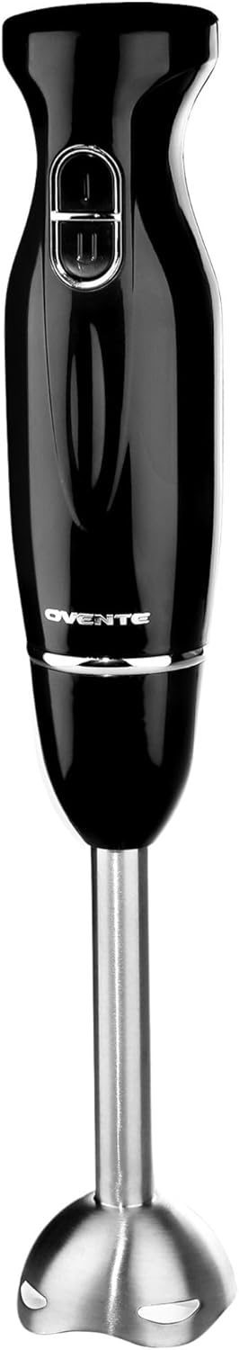 OVENTE Immersion Hand Blender, 300W Electric Handheld Portable Stick Mixer with 2 Mixing Speed and
