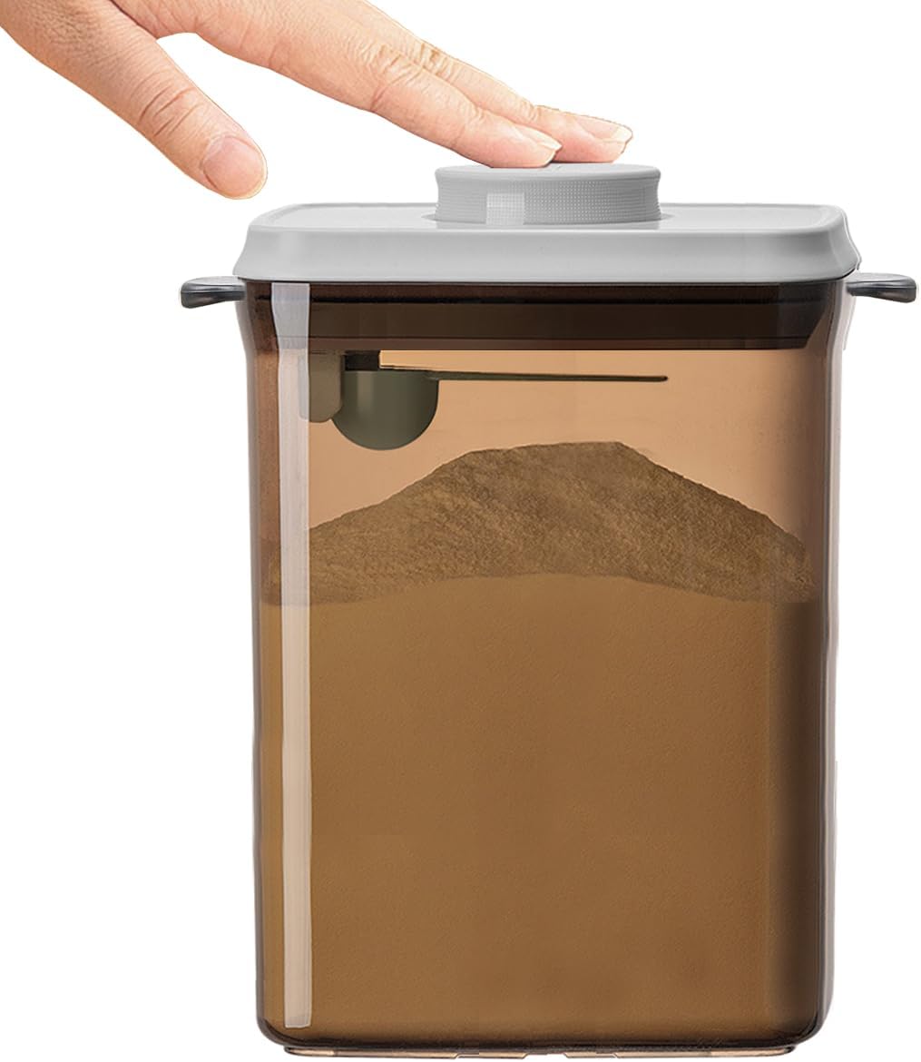 Ankou One-Push Formula Container, 2300ml Formula Dispenser with Scoop and Scraper, Milk Powder