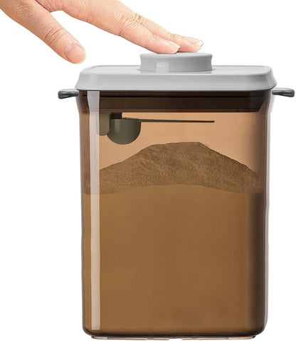 Ankou One-Push Formula Container, 2300ml Formula Dispenser with Scoop and Scraper, Milk Powder