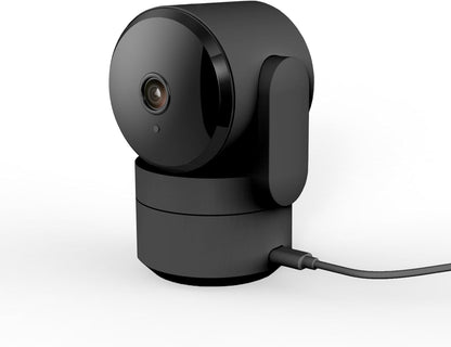 Luna Cameras for Home Security Indoor, Advanced AI Motion Detection, 360° Pan/Tilt, Plug-in, Night Vision, 2.4GHz WiFi, 2-Way Audio, Pet Camera with Phone App, Easy DIY Surveillance System (Black)