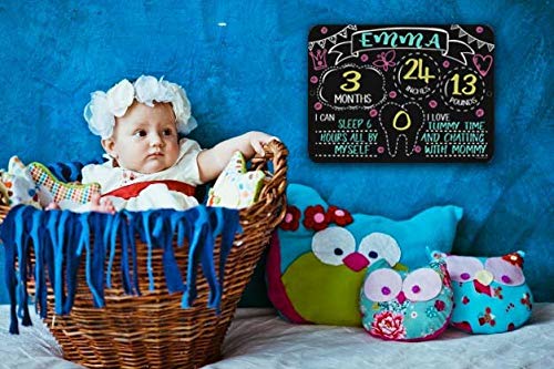 Honey Dew Gifts Baby's Monthly Milestone Chalkboard Style HDG-1044