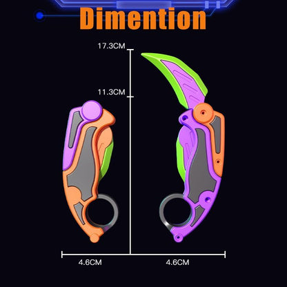 2pcs Fidget Claw Knife, 3D Gravity Knife Toy, 3D Gravity Plastic, Toy Switchblade, Printed