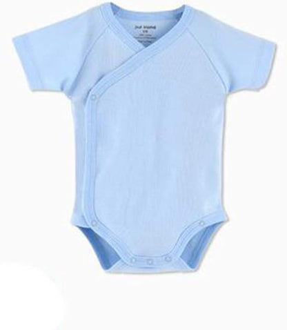Baby Boys Girls Short Sleeves Kimono Clothes Cotton Baby Side-Snap Bodysuit Pack of Baby Layette Set
