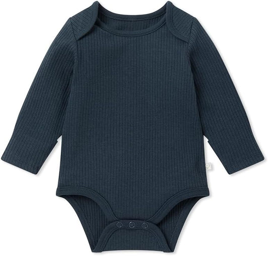 MORI Baby Unisex Long Sleeve Bodysuit Viscose from Bamboo and Organic Cotton - Comfortable Toddler
