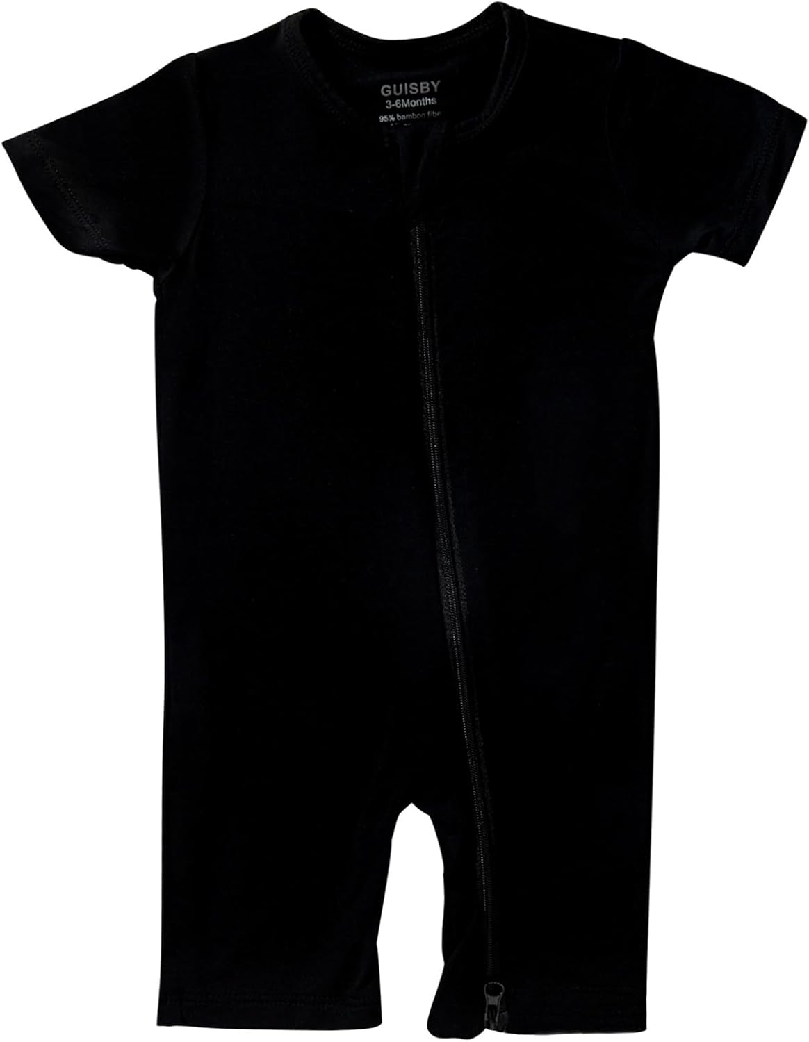 GUISBY Rayon made from bamboo Baby Pajamas Short Sleeve Footless Rompers 2 Way Zipper Sleeper for Baby