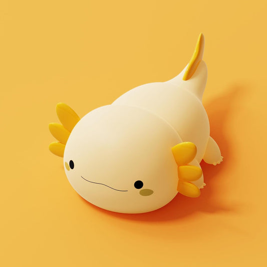 DREAMING MY DREAM Axolotl Night Light for Kids,Cute Axolotl Gifts lamp Rechargeable Light Table Bedside Lamp,LED Animal Silicone Nursery Night Lamp Cute Room Decor for Kids Girls Boys