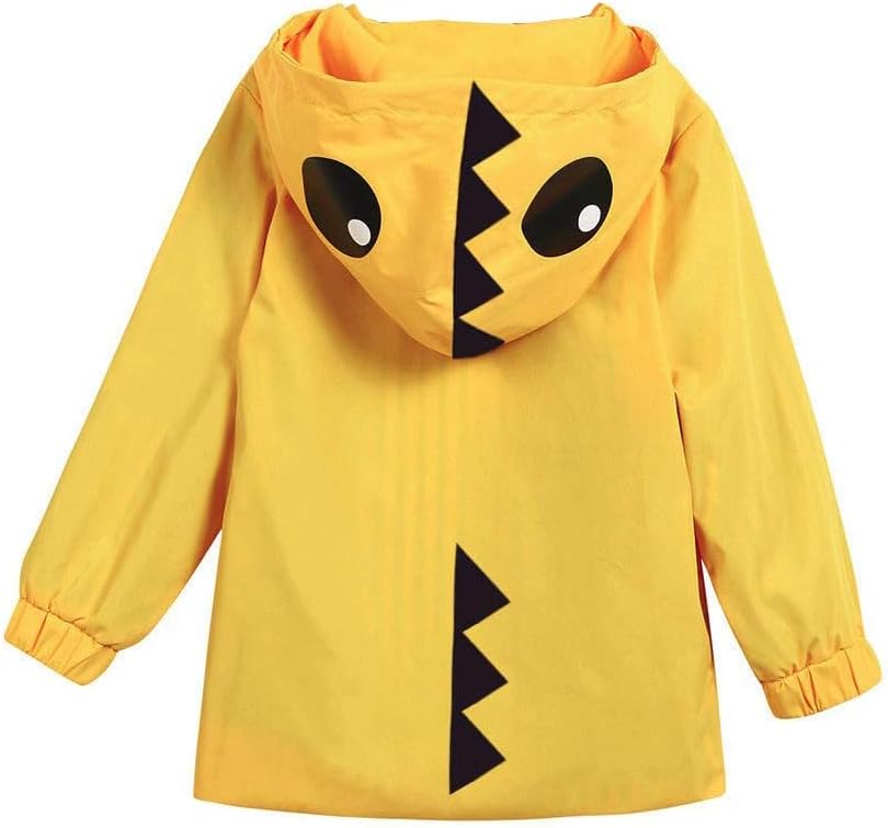Toddler Baby Boy Girl Duck Rain Jacket Cute Cartoon Yellow Raincoat Hoodie Kids Coat Windbreaker School Outfit