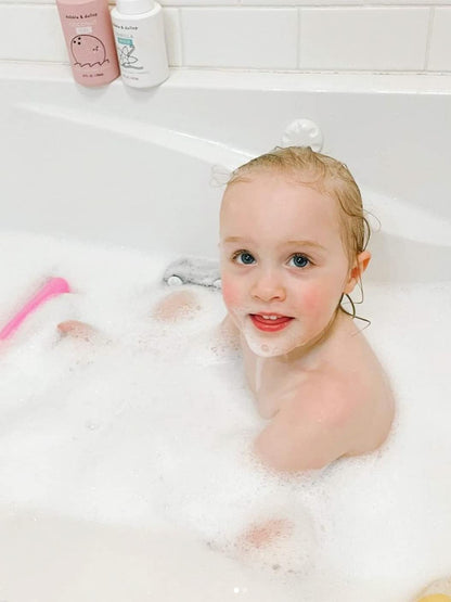 Dabble & Dollop Coconut + Vanilla Body Wash & Shampoo – 3-in-1 Natural Bubble Bath for Kids, Made