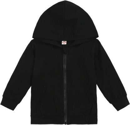 Imcute Baby Zip Up Hoodie, Unisex inflant Toddler Long Sleeve Sweatshirts Lightweight Jacket Hooded Coats Fall Winter Outfits