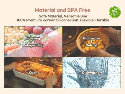 Microwave Silicone Steamer for Baby Food, Made In Korea, Oven & Dishwasher Safe to 482°F, Easy