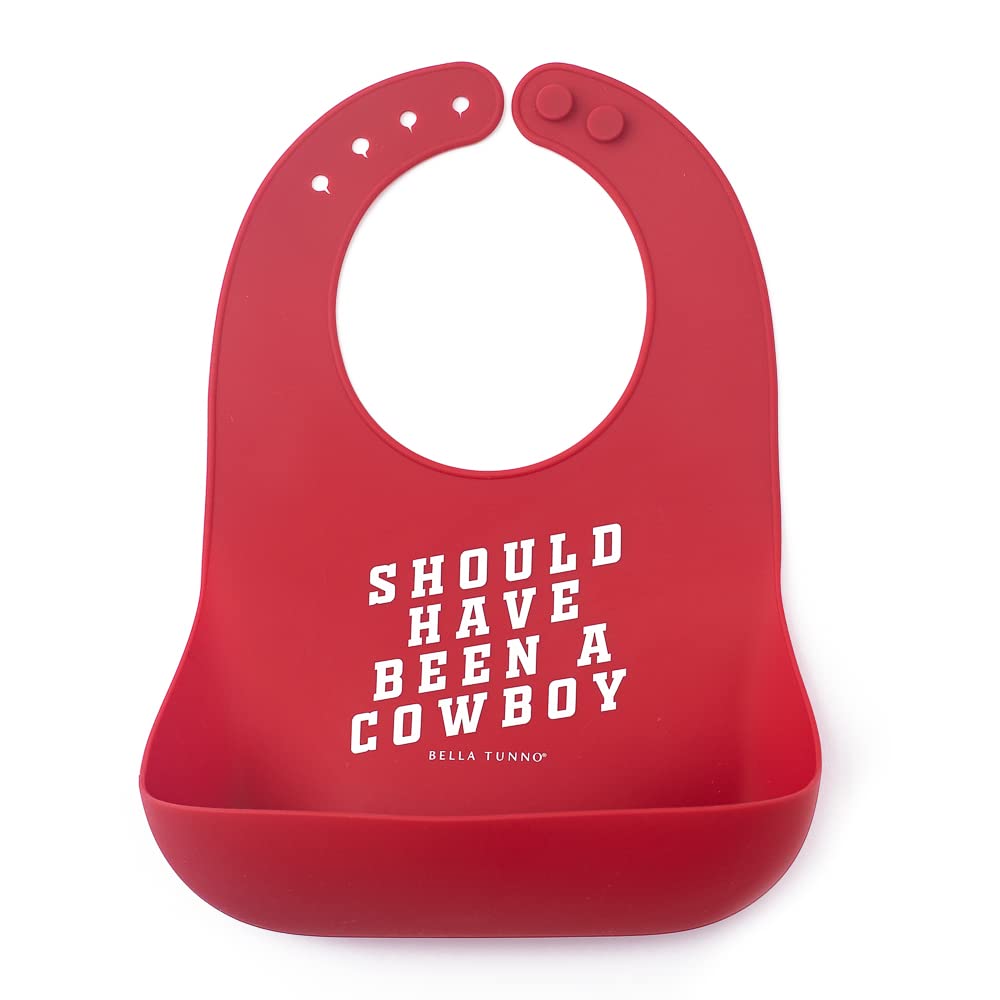 Baby Bib for Eating by Bella Tunno, Waterproof Silicone Bib with Large Food Catcher, Adjustable Fit