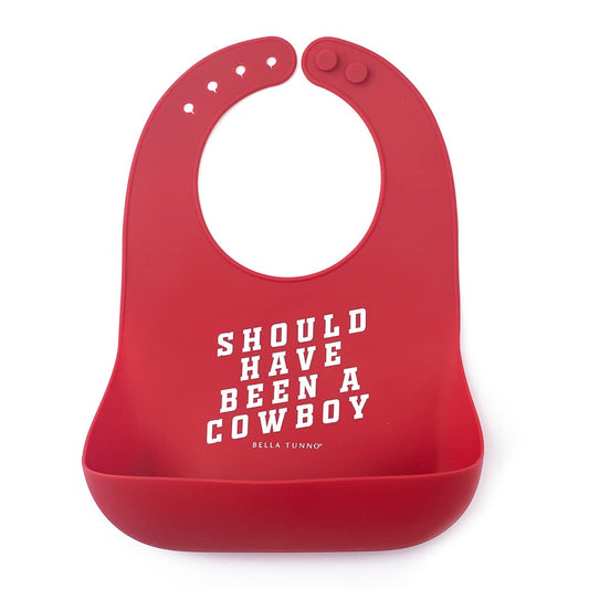 Baby Bib for Eating by Bella Tunno, Waterproof Silicone Bib with Large Food Catcher, Adjustable Fit