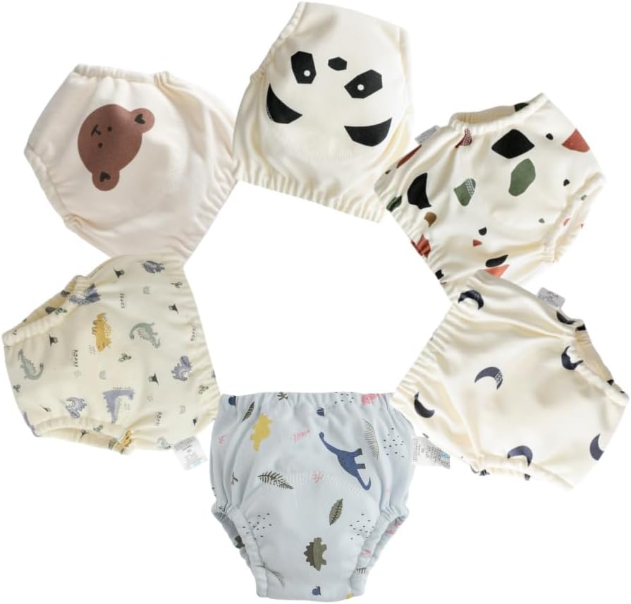 Baby Training Underpants,Soft Cotton Absorbent Potty Training Underwear For Baby Boys And Girls 6 Pack