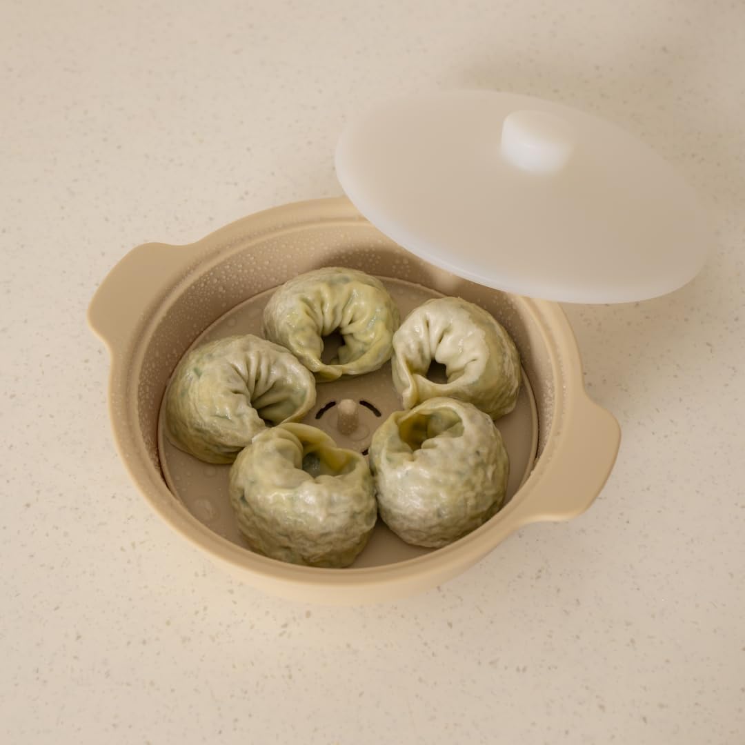 Microwave Silicone Steamer for Baby Food, Made In Korea, Oven & Dishwasher Safe to 482°F, Easy