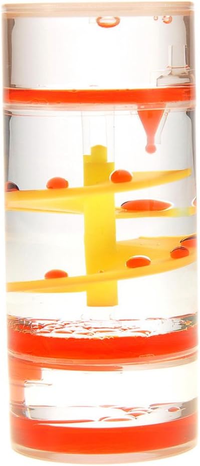 PowerTRC Cylinder Liquid Motion Bubbler, Liquid Sensory Toy Timer, Calm and Relaxing Fidget Desk Toy, Helps with Anxiety, Austism, ADHD. Gifts for Kids and Adults Classroom and Office