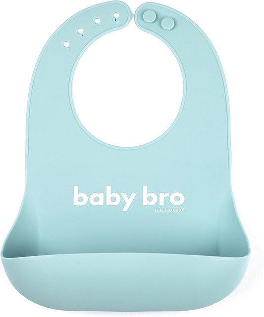 Baby Bib for Eating by Bella Tunno, Waterproof Silicone Bib with Large Food Catcher, Adjustable Fit
