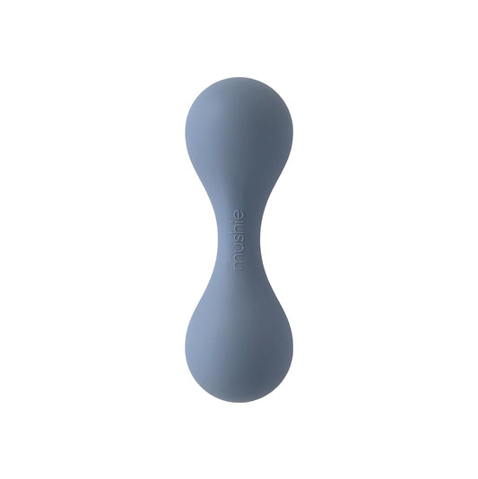 mushie Silicone Baby Shaker Rattle Toy | Ages 3+ Months (Tradewinds)