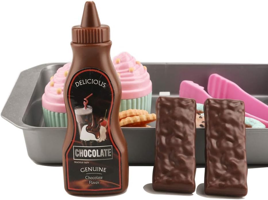 Elitoky Cookie Play Food Set, Play Food for Kids Kitchen - Play Kitchen Accessories - Play Baking