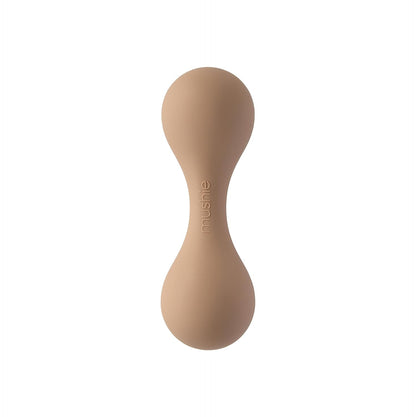 mushie Silicone Baby Shaker Rattle Toy | Ages 3+ Months (Natural)