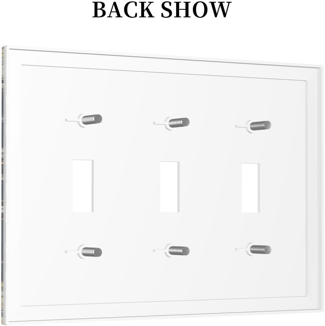 Decorative Switch Covers Plate Rustic Morris Birds Green Leaf Flower 3 Gang Artistic Wall Plate Unique Triple Toggle Light Switch Plate Jumbo Faceplate for Country Bedroom Home Decor