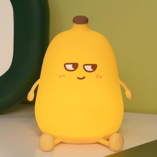 Banana Night Light for Kids, Cute Night Lamp for Room Decor, Portable Silicone Kids Lamp USB Rechargeable Nightlight, Birthday Christmas Gifts for Baby Toddlers Boys Girls