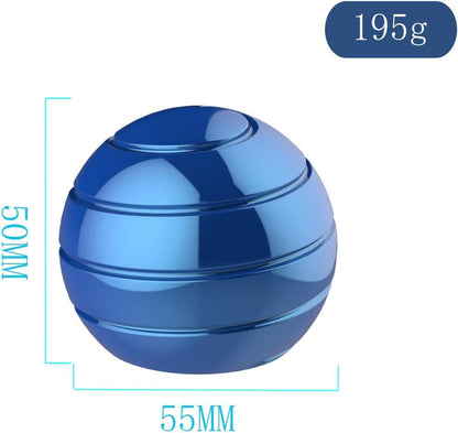 Kinetic Spinner Desk Toy, 2.17'' Giant Kinetic Stree Relief Desk Toy Ball, Office Fidget Toys for Desk Adults, Illusion Desk Ball (55MM, Blue)