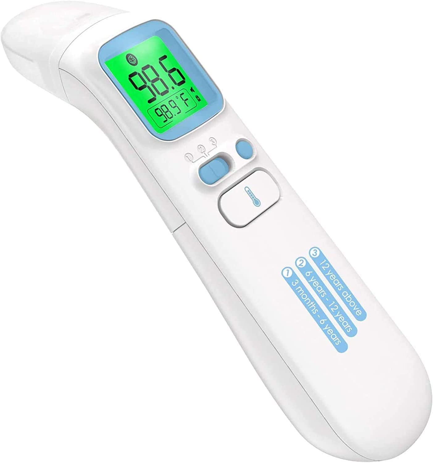 GoodBaby Touchless Thermometer for Adults,Forehead and Ear LCD Display Thermometer for