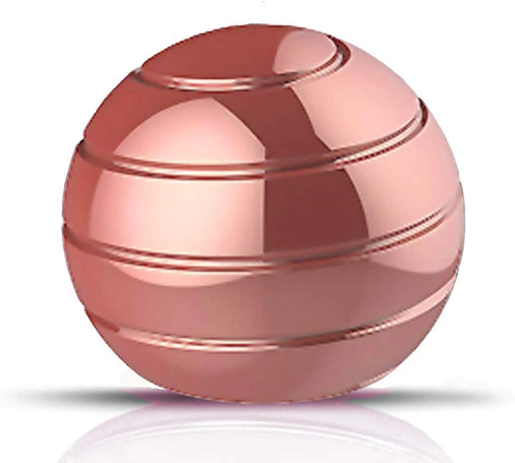 Kinetic Desk Toy,Optical Illusion Metal Fidget Spinning Ball,Office Executive Stress Relief Spinner Toys for Adults & Kids