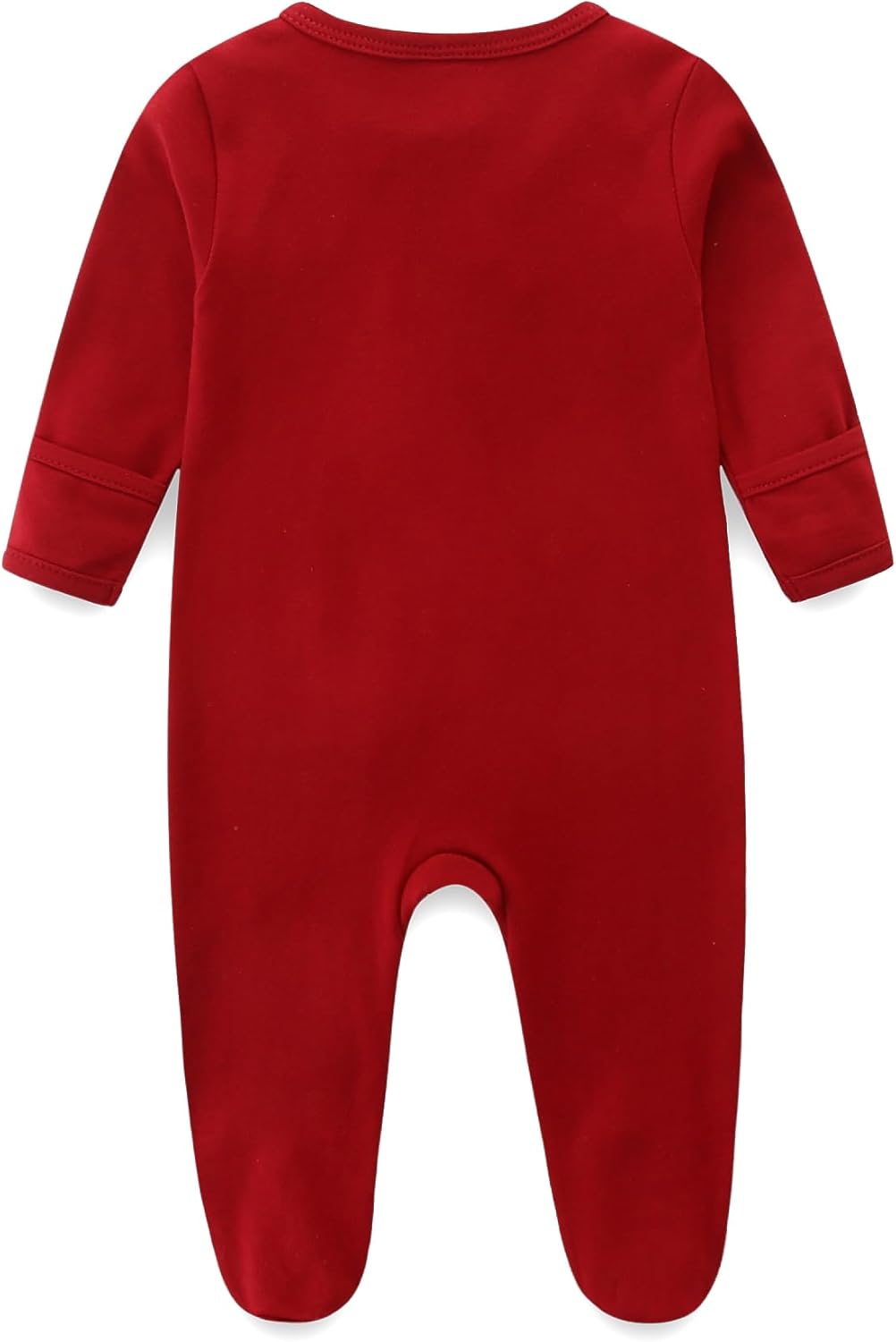 Baby Romper 100% Organic Cotton Pajamas One Piece Long Sleeve Zipper Footie Onesie for 0~12M Baby