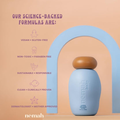 Nemah - Soothing Baby Lotion - Organic Baby Lotion for Sensitive Skin with Actismart Chamomile