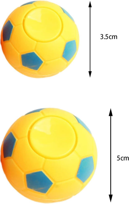 6Pc Random Color Soccer Ball Fidget Spinners -Hand Fidget Spinner Soccer Balls, Stress Relief Football Toys 3.5/5.5cm Rotatable Fidget Soccer Balls, Relief Vent Toys, Desk Toys, Novelty and Gag Toys