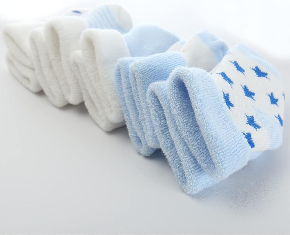 Newborn Baby Boy Girl Caps Mittens Socks Set Cotton Baby Essentials Accessories (Hats+Gloves+Socks)