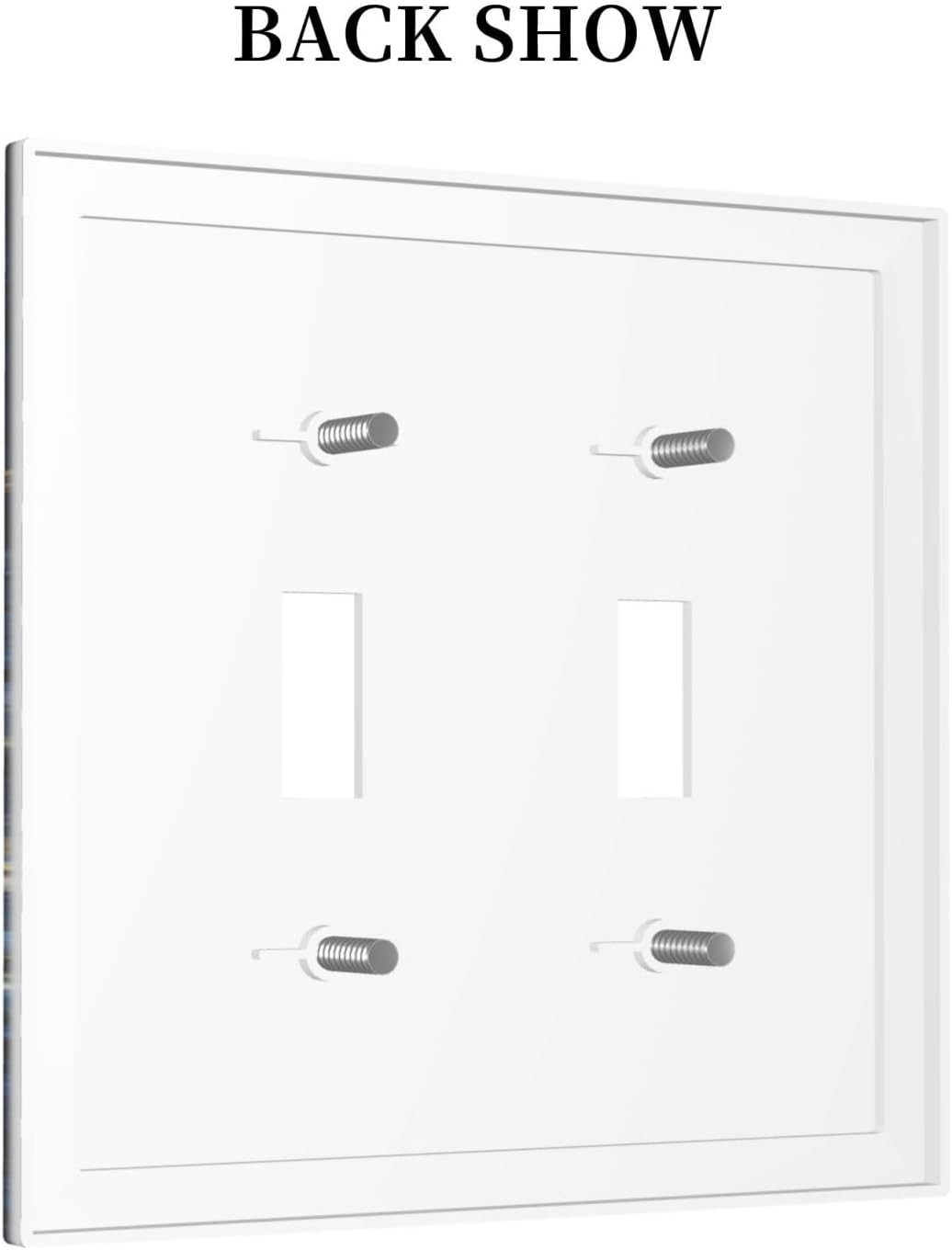 Decorative Switch Covers Plate Horror Night Blue Ocean Evil Octopus 2 Gang Wall Plate Unique Double Toggle Light Switch Plate Wall Cover Plate Faceplate for Bathroom Home Decor