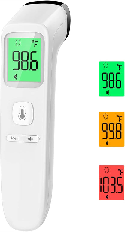 No-Touch Thermometer for Adults and Kids, Accurate Digital Baby Thermometer, Fever Alarm & Silent