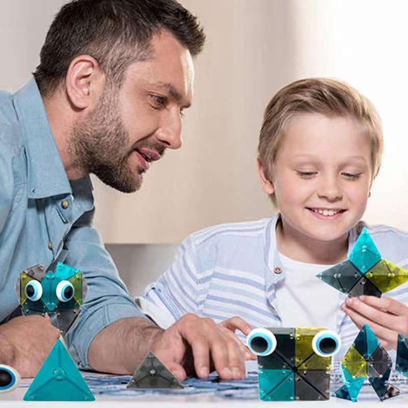 Magnetic Fidget Toys Desk Decor for Stress Relief, 22 Pcs Triangle Puzzle Magnet Fidget Balls Building Blocks for Teens & Adults, Girls, Boys (4 Color)