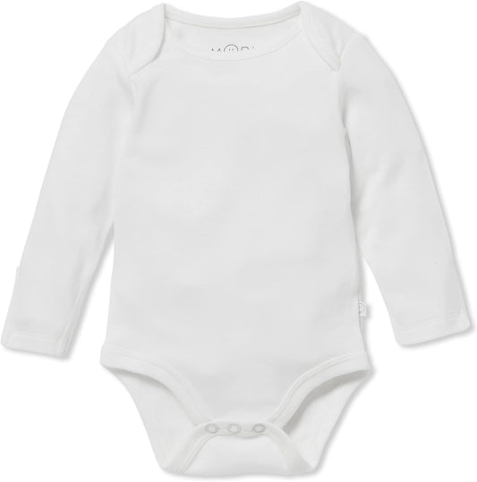 MORI Baby Supreme Comfort Long Sleeve Bodysuit for Boys and Girls - Unisex Romper with Envelope