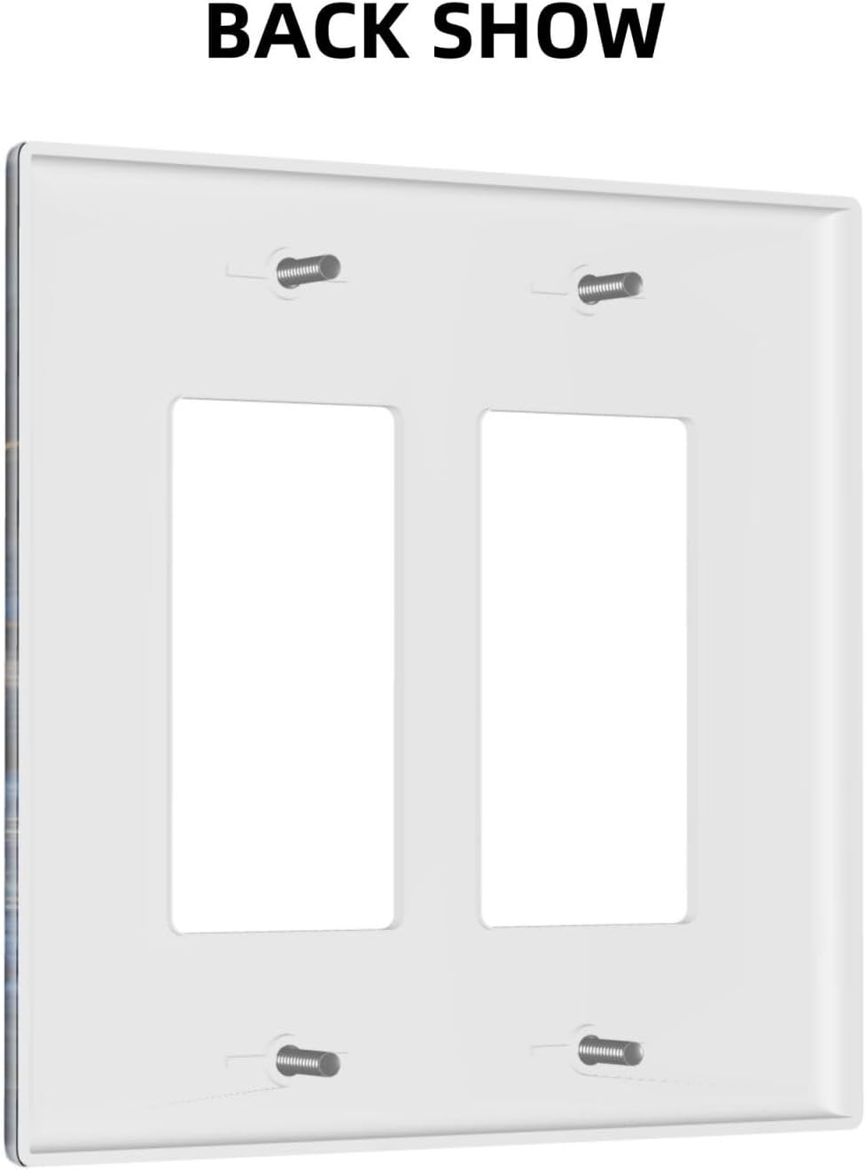 Decorative Outlet Covers Horror Night Blue Ocean Evil Octopus 2 Gang Wall Plate Double Rocker Two Switch Wall Cover Plate Light Switch Cover Plate Faceplate for Bathroom Home Decor