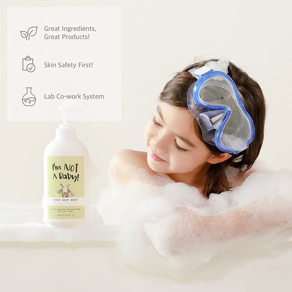 I'm NOT A Baby! Kids Body Wash– Dermatologist Tested, Allergen free, Cruelty-free, PETA, Gentle for