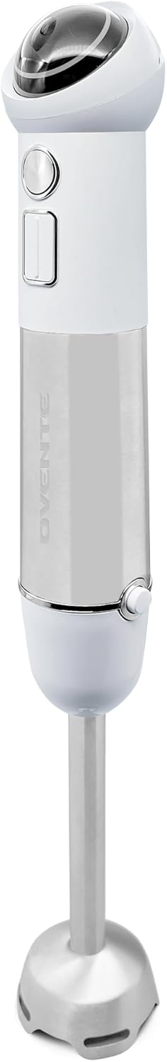 OVENTE Cordless Immersion Hand Blender, 300W Rechargeable Handheld Portable Stick Mixer with Speed